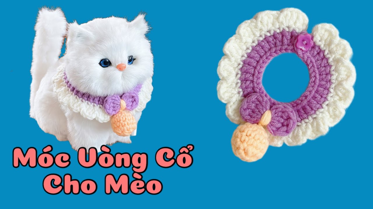 Вязаный крючком ошейник для питомца | Схема 3 | Крючок для кошачьего ошейника