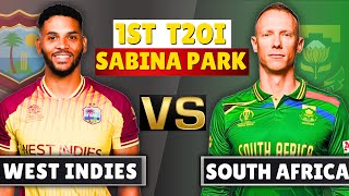 West indies vs South Africa Live | WI vs SA, 1st T20I Live Match today | Live Score & Commentary