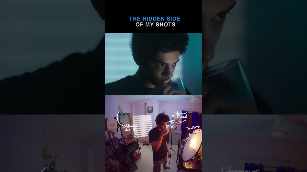 The hidden side of my shots 🎬 #cinematography #lighting