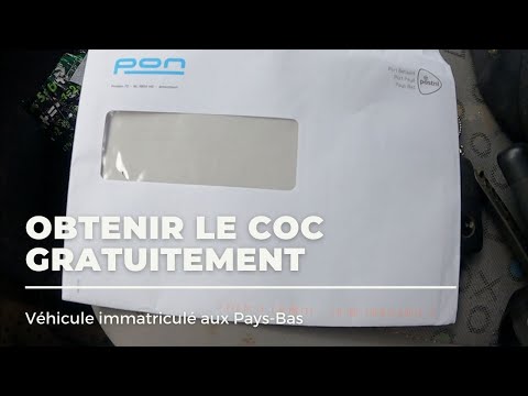Obtenir le certificat de conformité gratuitement (véhicule des Pays-Bas)