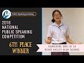 6th place winner 2018 national public speaking competition  geraldine goh rvhs