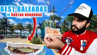 Our First Time Trying The BEST BALEADAS In Roatan Honduras!