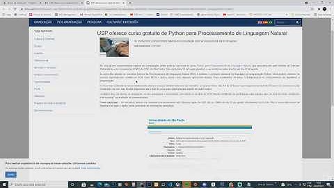 USP oferece 10 mil vagas gratuitas, Python para Processamento de Linguagem Natural