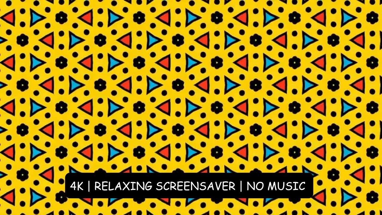Relaxing Geometric Pattern Loop 4K | Colorful Abstract Screensaver (No ...