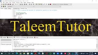 Example 3.3 (Write a program that performs all mathematical operations on two variables)