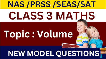 NAS/SEAS/SAT PREPARATION|CLASS 3|Multiple choice|Previous year|Model Questions|Volume