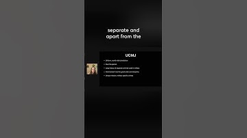 The military has a separate criminal justice system.