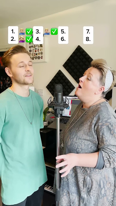 my mum deffo won with the last one..🤯 #singing #cover #duet #motherandson