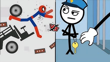 Ragdoll stick man (save & rescue the doge)🆚 thief Puzzle | run now stickman Gameplay Part 01