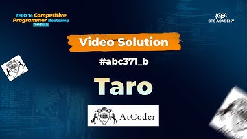 10 | Video Solution | AtCoder | Taro | Vectors in C++ | STL