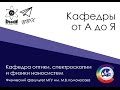 Кафедра оптики, спектроскопии и физики наносистем