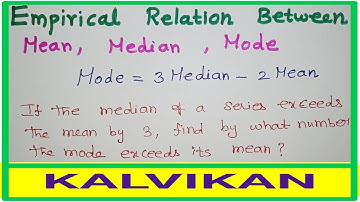 Empirical Relation Between Mean Median Mode In Tamil / Statistics / Kalvikan
