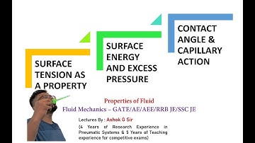 Lec 04 - Fluid Properties Part 3 - Surface tension in detail - GATE/AE/AEE/SSC JE/RRB JE