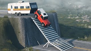 Cars vs Unfinished Roads TRAP #2▶️ BeamNG Drive