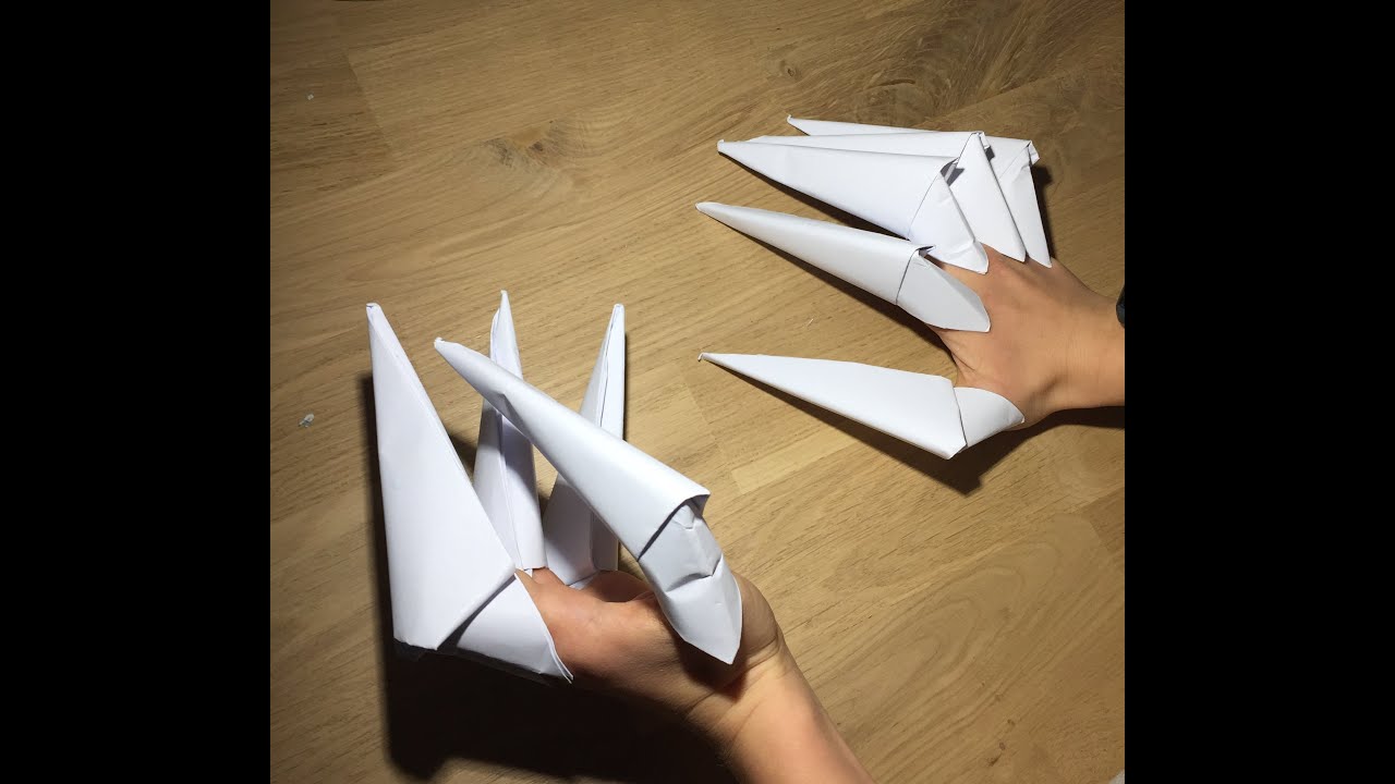 Comment faire des griffes en papier - YouTube