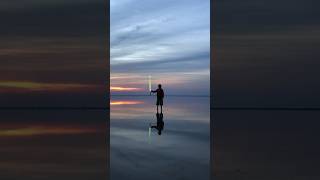 Saberfighting Training In The Middle Of Nowhere. Lake Elton #Starwars #Lightsaber