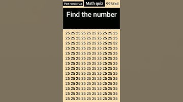 Find the number 52 with in five seconds quiz #mindfulness #iqtest #quiz ..