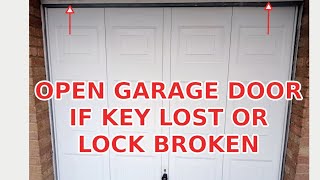 How to Open Hormann Up & Over Garage Door if Lock Broken or Key Lost