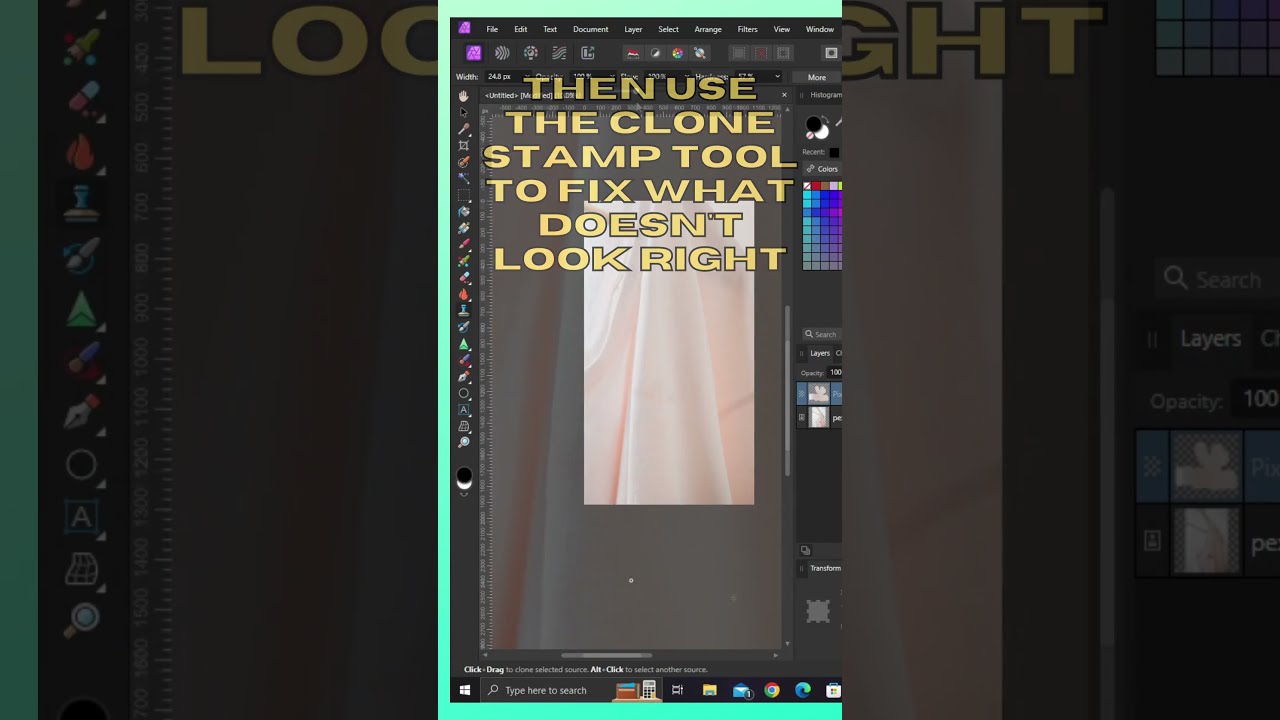 HOW TO REMOVE TEXT FROM AN IMAGE IN AFFINITY PHOTO 2!