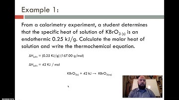 SCH4U   Enthalpy Part 1