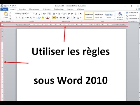 Vidéo: Comment changer la règle dans Word 2010 ?