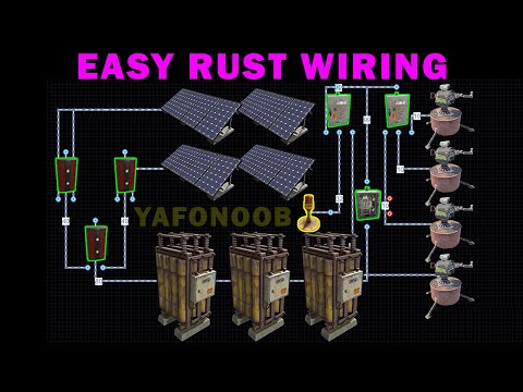 Easy Rust Electricity Wiring Turret Schematic with solar panels