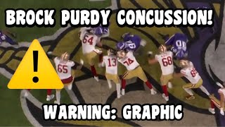 Brock Purdy CONCUSSION INJURY Vs Vikings 😳🙏 49ers Vs Vikings 2023 highlights