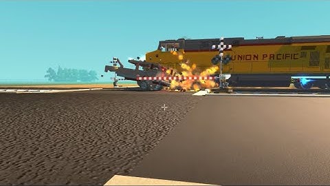 Scrap Mechanic Train vs Car 6