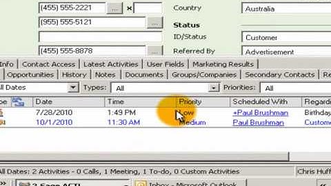 Sage ACT! 2011 Smart Tasks Preview