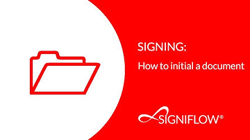 How to initial a document in SigniFlow