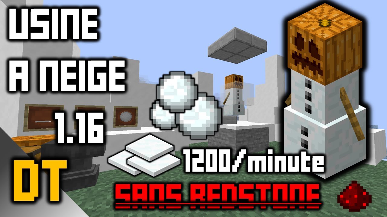 USINE A NEIGE : MINECRAFT 1.16 GUIDE - YouTube