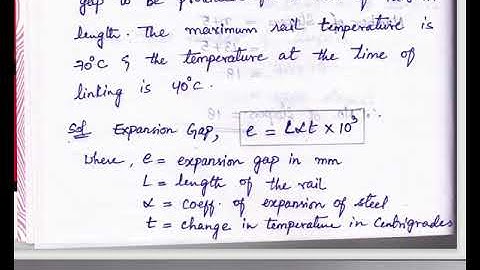 How to Calculate Actual Expansion Gap || Sleeper Density || Number of Sleepers || Railway Engg