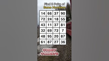 Find 3 pairs of identical numbers/ CAN YOU FIND THEM ALL?/Dementia Prevention Quizzes/Tests.No.782