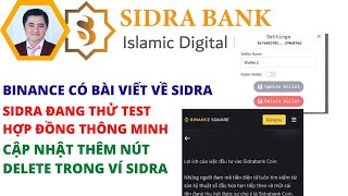 Sidra Bank| Binance Có Bài Viết Về Sidra| Đang Thử Test Hợp Đồng Thông Minh