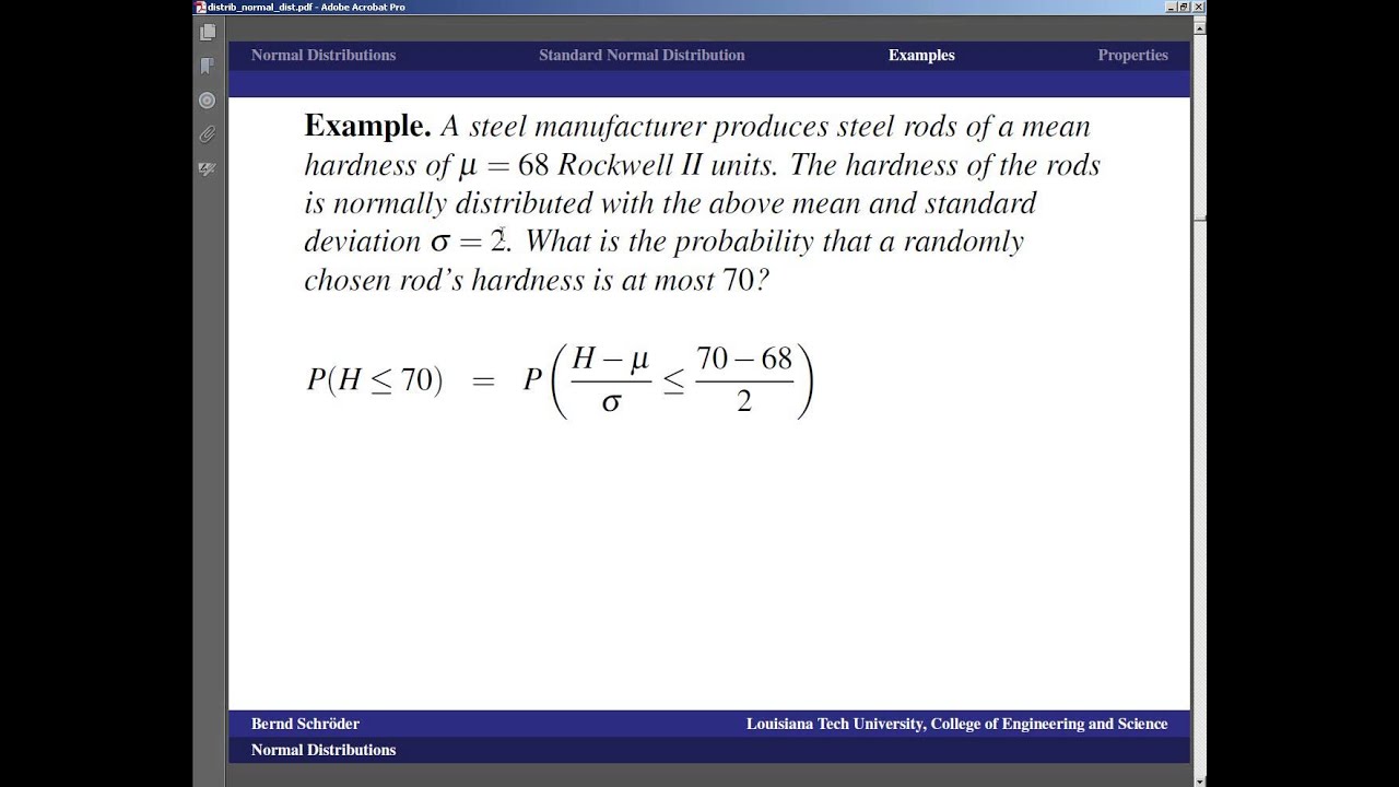 Concise Modular Calculus [47/97]: Normal Distribution (3c/5 on Continuous Distributions)