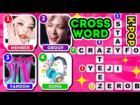 Multifandom Kpop Crossword 2023 Spacek | K-Pop Quiz | K-Pop Game