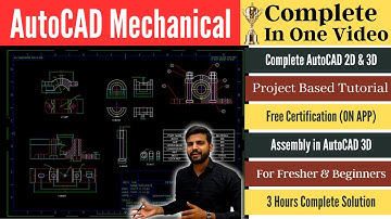AutoCAD Mechanical Complete Course for Beginners | 2D & 3D