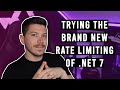 The new rate limiter of net 7 is awesome