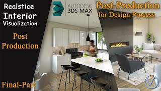 How to Make Realistic Interior Visualization in 3DSMax V-ray | in Hindi | Post-Production | Final