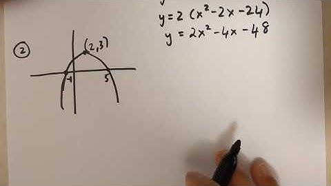 Grade 10 Math - Finding a quadratic equation from a graph using x intercepts (Lesson 6.3)