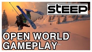 STEEP Open World Gameplay Part 1 & Massive World Map [Skiing & Wingsuit / PS4 1080p]