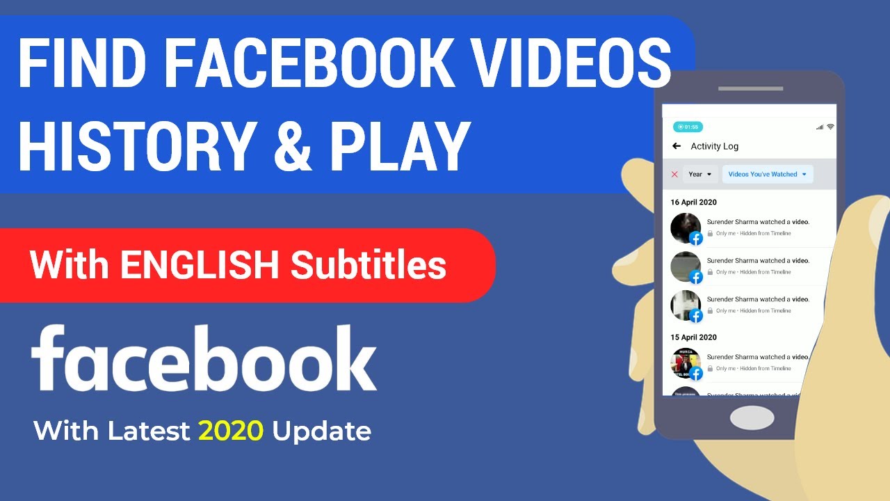 How to find watched video history on Facebook with latest 2020 update. With English Subtitle - YouTube