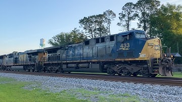 CSX YN2 AC44CW 433 Leads I143-31 at Folkston Railwatch 2023