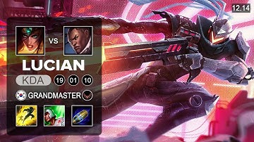 Lucian vs Sivir ADC - KR Grandmaster - Patch 12.14 Season 12
