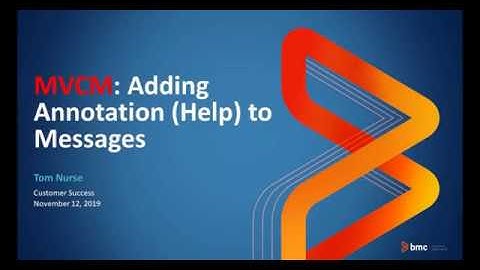 MainView Console Management - Adding Help to Messages