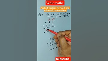 #vedicmaths Episode 11 Fast subtractions for match and mismatch  #maths #viralvideo #ytshorts