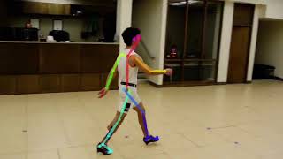 Gait cycle while walking in high heel shoes (+ anatomical prediction predictions ) | OpenPose