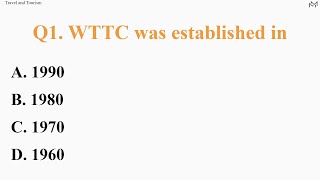 "Travel and Tourism" MCQ quiz Part-2
