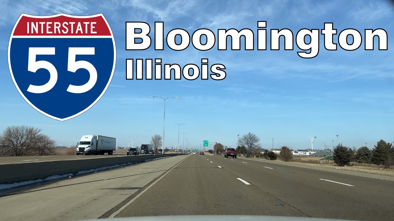 I-55 Northbound - Bloomington, Illinois (4k60fps)