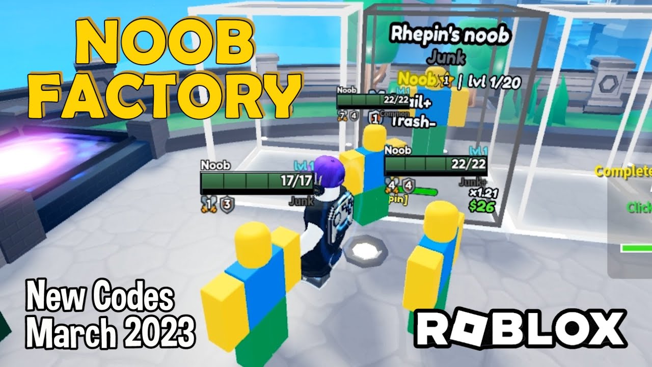 Roblox Noob Factory Simulator New Codes March 2023 YouTube